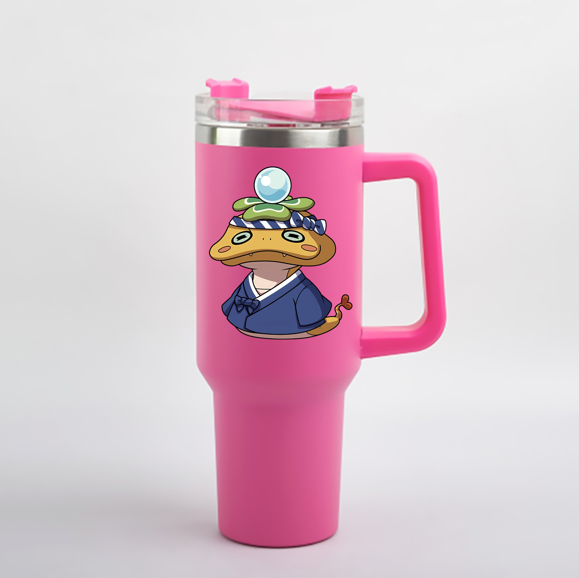 （画像用） 妖怪ウォッチ Yo-kai Watch 1200mL車用タンブラー - クリスタルステッカー（プラスチックストロー付き）
